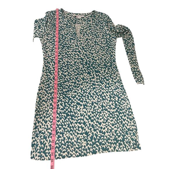 Diane Von Furstenberg Reina Long Sleeve Shift Dress 100% Silk Classic Size 8 - Picture 10 of 14